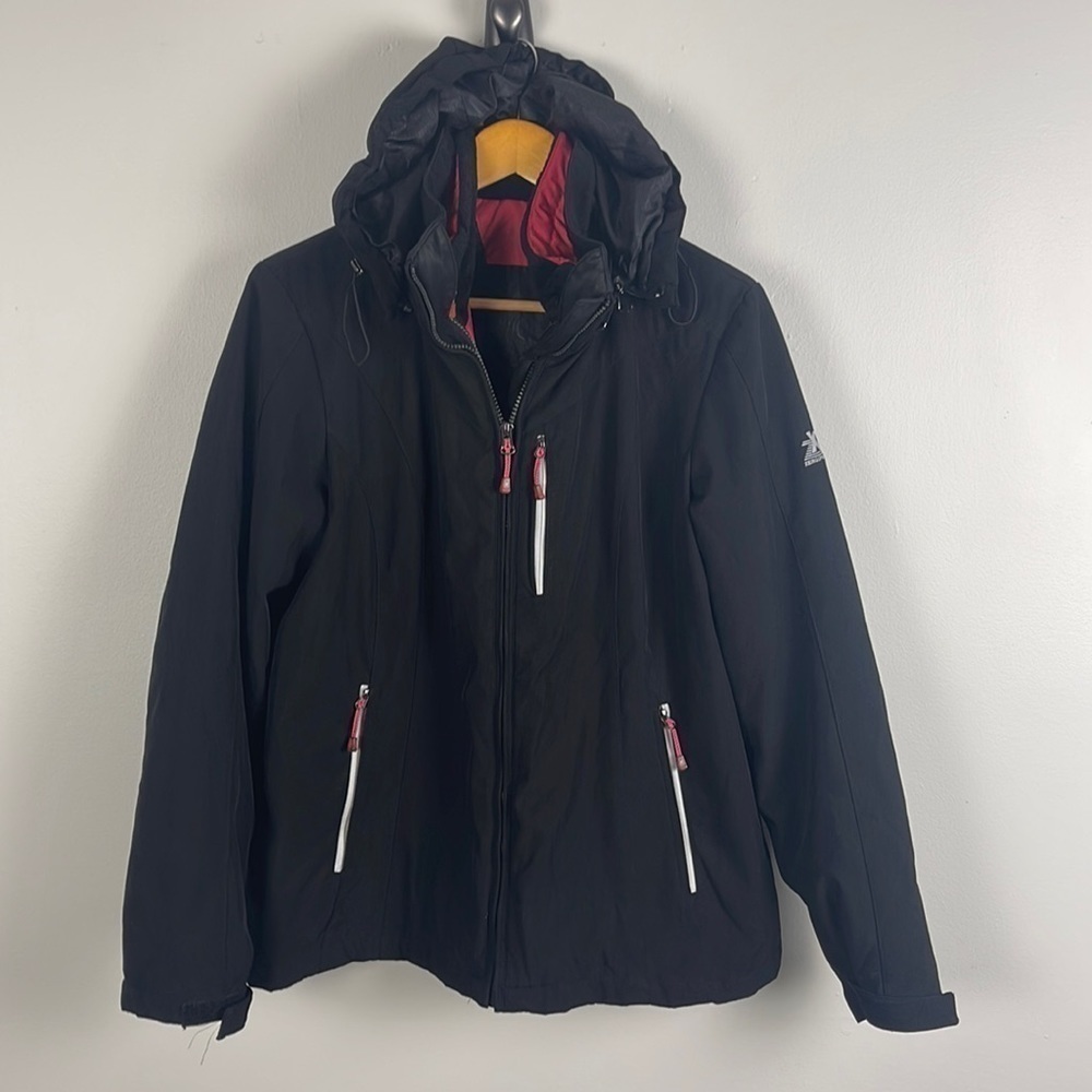 ZeroXposur Black Medium Weight Coat w Removable Lining. Size L.